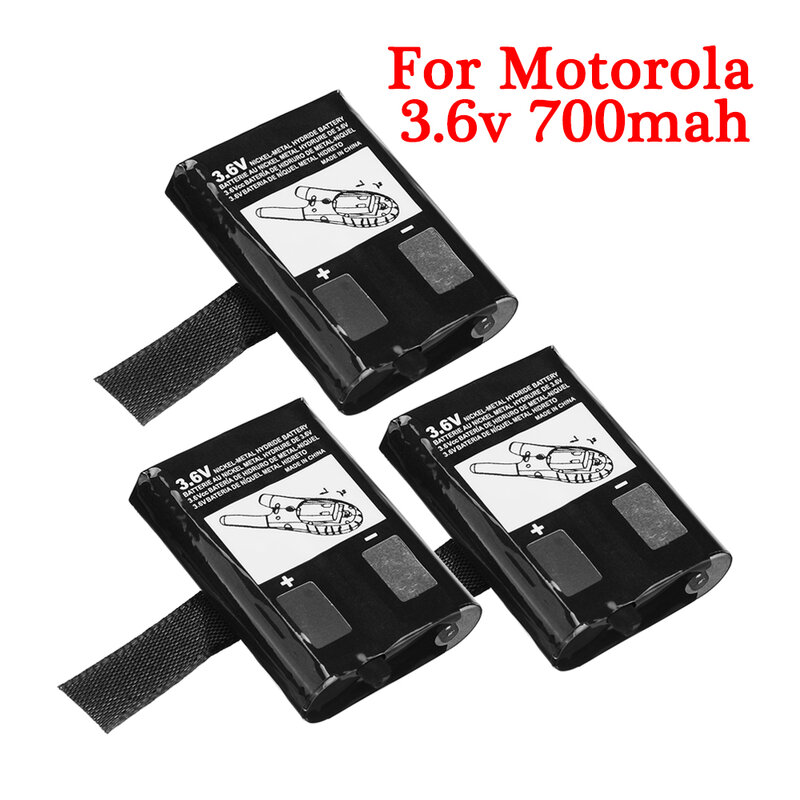 3ชิ้น/เซ็ตสำหรับ Motorola Walkie-Talkie แบตเตอรี่3.6V 700MAh Ni-MH 53617 FV300 FV700 FV700R KEBT-086-B KEBT-086-C MH230R SX500