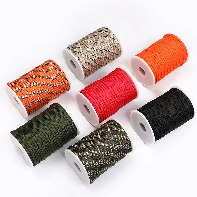 7-Core 550 Paracord 100FT(30M) 4mm Parachute Cord Outdoor Camping survival Rope kit Umbrella Tent Lanyard Strap