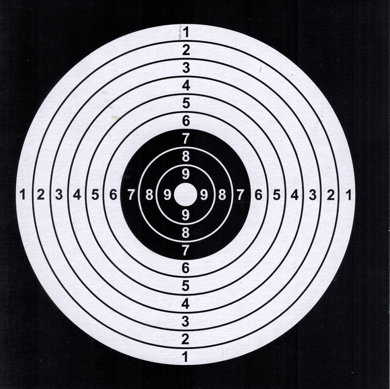 5.50 "x 5.50" Papier Ziele in 20 Pcs, pistole Schießen Sport 8 Optionen Im Freien und In Innenräumen Schusswaffen Luftgewehr & Kunststoff oder Stahl BBs