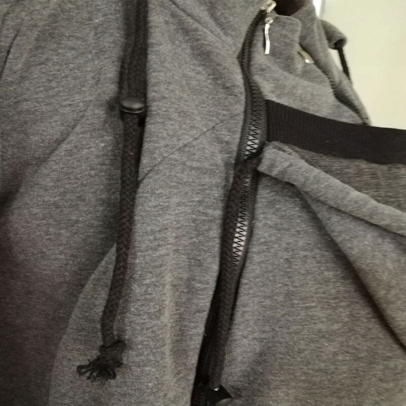 Sweter Hoodie Bertopi Pembawa Bayi Kanguru Musim Gugur Musim Dingin untuk Jaket Babywear Ayah Pakaian Kanguru Multifungsi