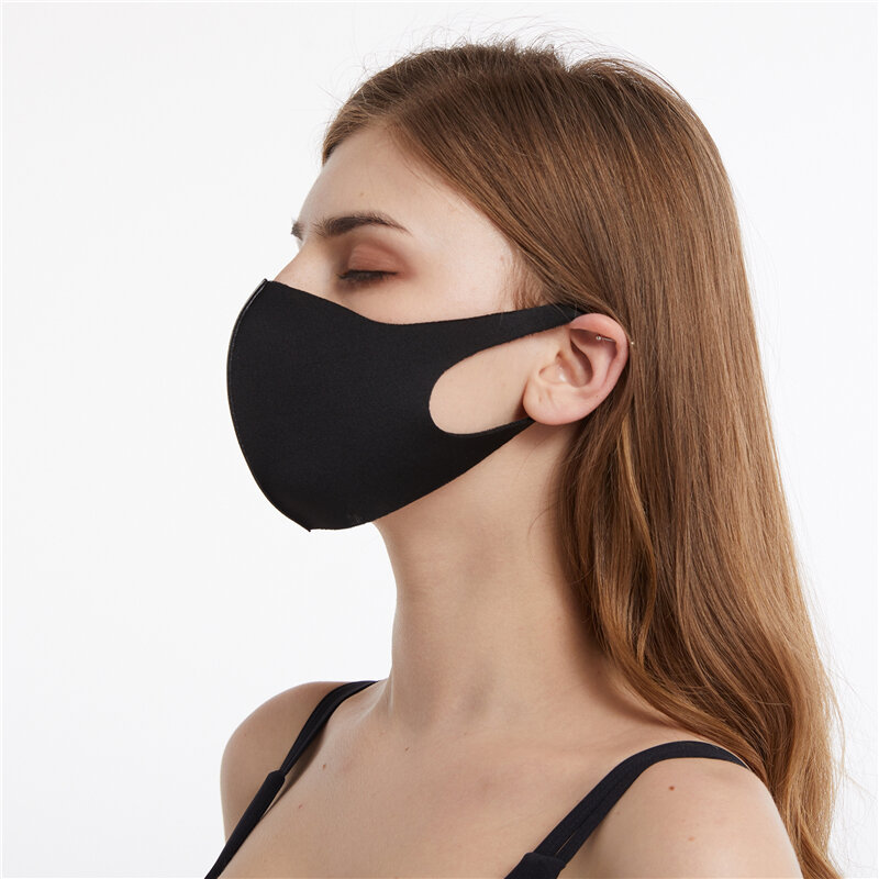 Cool Silk Cotton Face Mouth Mask for Man Woman Washable Reusable Anti Dust Windproof Mouth-muffle Mask Breathable PM2.5 PM042