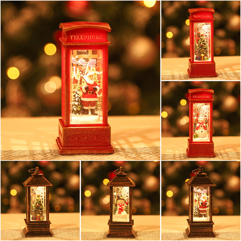 Kerst Newsstand Lichten Merry Christmas Night Light Kerst Feest Decoraties Voor Home Decor Navidad 2021 Natal Kids Gift