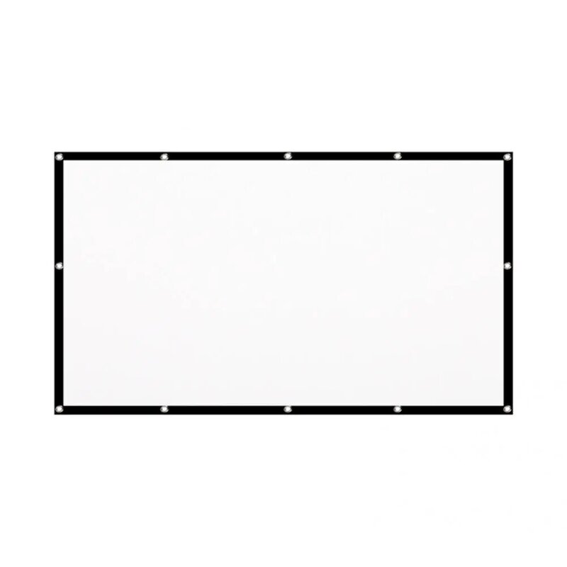 Компактная Складная портативная проекционная занавеска для дома с широкой зоной просмотра, 100 дюйма, 16:9