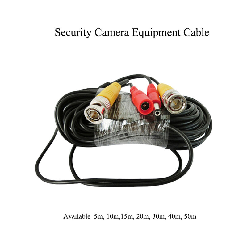 5/10/15/20/30/40/50m BNC + DC 커넥터 비디오 전원 케이블, 보안 모니터링 카메라 장비 케이블 VCR 카메라 연장 케이블