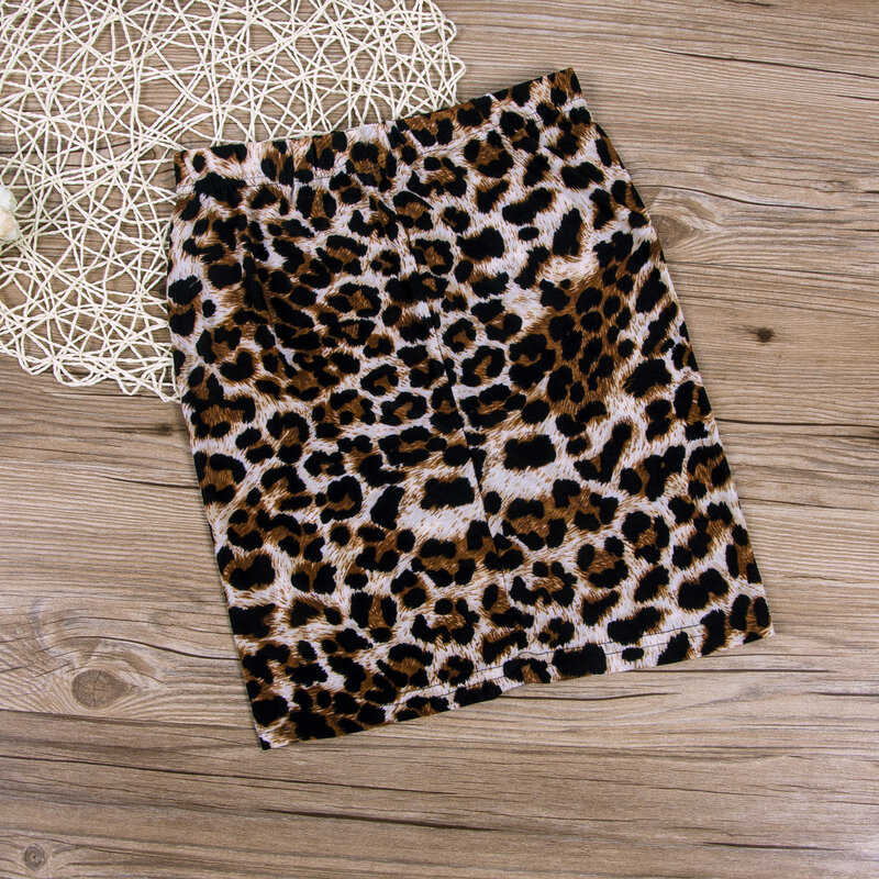 Mini jupe imprimée léopard Mars pour femme, sac crayon taille haute, hanche, mode sauvage, décontracté, tendance estivale, court, sexy