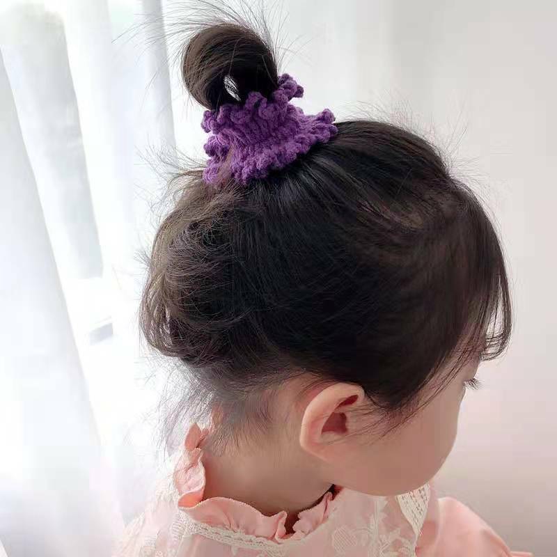 Color Knitted Hair Rope High Stretch Girls Ponytail Hair Accessories Head Rope Hair Ring