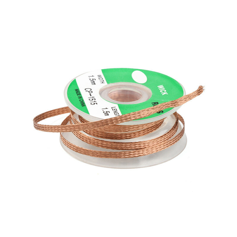1Pcs 3.5mm Width 1.5M Length Desoldering Braid Welding Solder Remover Wick Wire Lead Cord Flux BGA Repair Tool