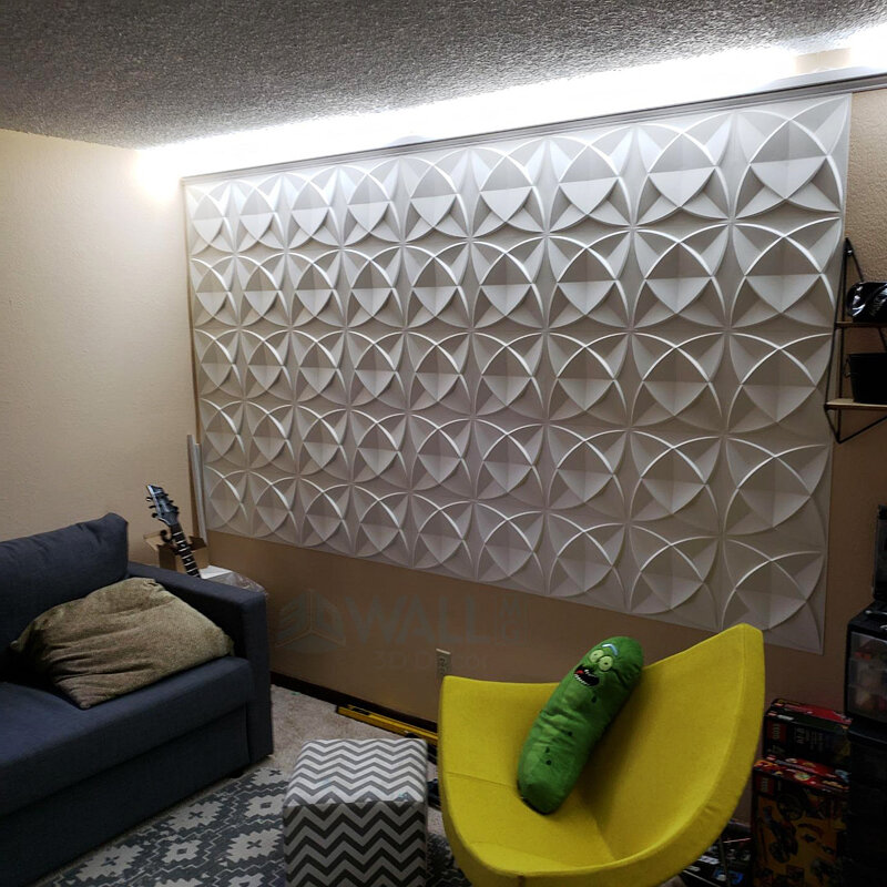 4pcs 30x30cm Decorative 3D Wall Panels in Diamond Design Matt White Wallpaper Mural Tile-Panel-Mold 90s aesthetic room decor