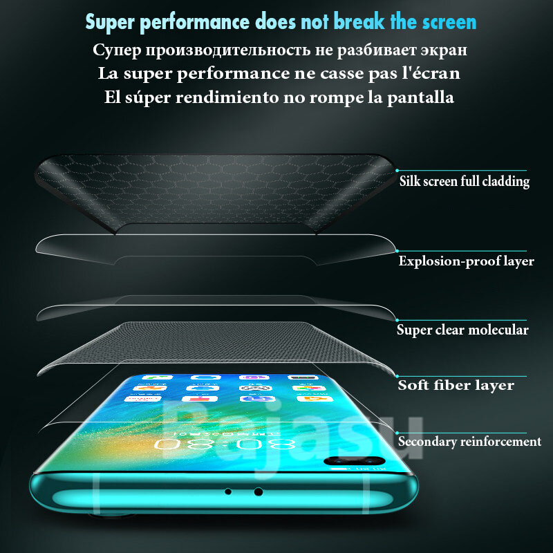 3 uds.protector pantalla de hidrogel pelicula para Honor 10 Lite 8x 10i 20 9x 50 60 70 Pro protectores de pantalla para Huawei P50 P40 P20 P30 Lite Pro Non cristal templado