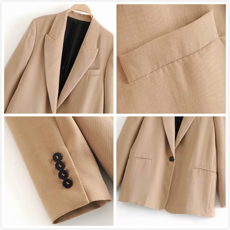 2019 jesienne spodnie biznesowe garnitur Vintage solidna marynarka z jednym guzikiem płaszcz Feminino spodni kobiet biuro 2 sztuk zestaw kobiet Mujer