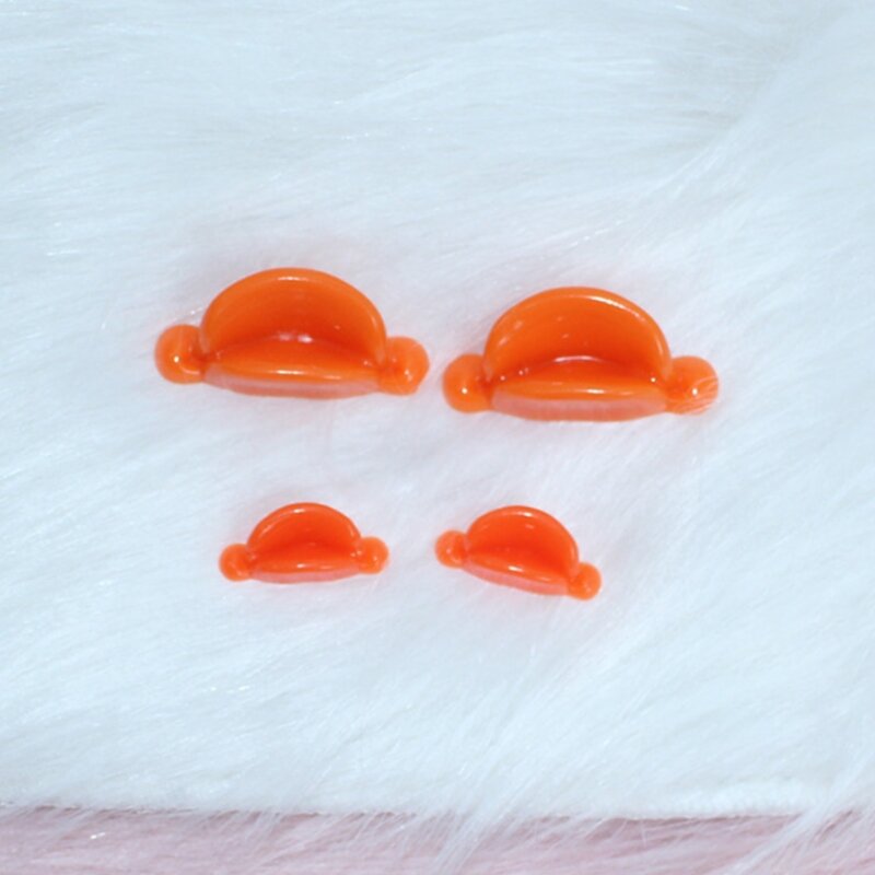 10 pezzi di plastica staccabile anatra bocca fai da te Mini anatra bambola artigianato interattivo fai da te anatra fattura sostituzione anatra naso 77HD