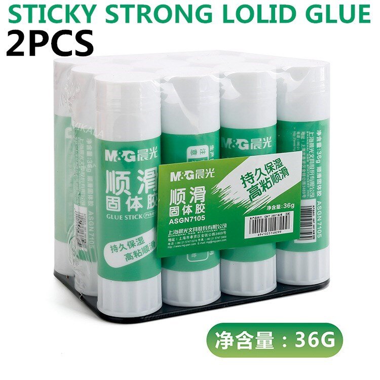 2Pcs M&G 7105 Solid Glue 36G Handmade Glue Heavy Body Glue Stick Student Office Supplies Wholesale