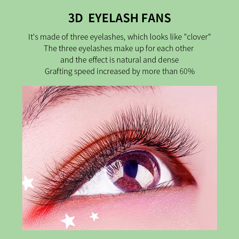 GLAMLASH L/LU/M W รูปร่างตัวต่อขนตา3D Premade ปริมาณพัดลมขนตา W สไตล์ YY Lashes Faux Mink ปริมาณขนตาขนตาธรรมชาติ