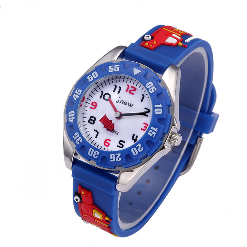 子供の腕時計防水クォーツ時計 3D 漫画車時計シリコン小学校ガールボーイ素敵なクールな子供のギフト時計