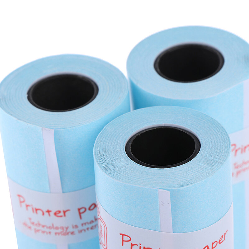 57*30 مللي متر 3 لفات للطباعة ملصق لفة ورق حراري مباشر ذاتية اللصق ل PeriPage طابعة حرارية Paperang