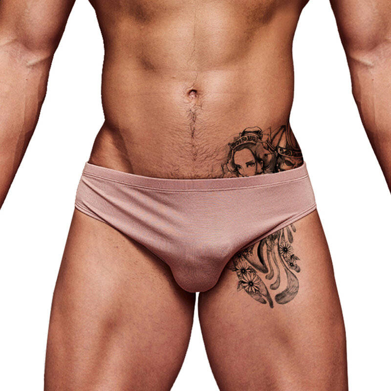 ADANNU – sous-vêtements Sexy pour hommes, Slip Jockstrap avec poche, culotte en coton, strings en maille pour Gay