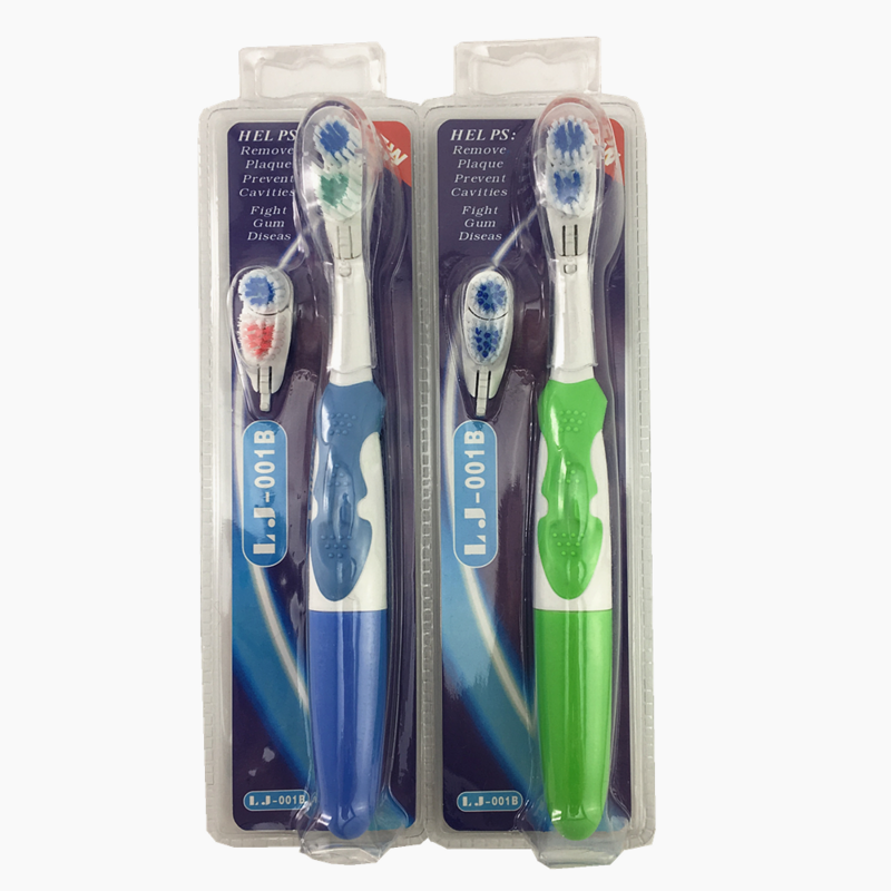 Cepillo de dientes eléctrico con 2 cabezales de piezas + cabezal de cepillo de dientes eléctrico de cerdas cruzadas 4734