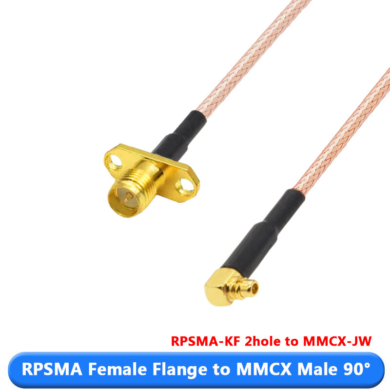 Cabo de extensão fêmea Flange Panel Mount Pigtail Antenna para TBS Unificar PandaRC VTX, MMCX para SMA/RP-SMA, RG316, 1Pc