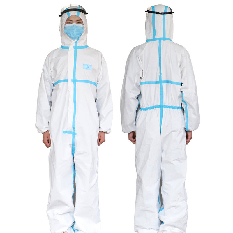 Ropa aislante médica, ropa protectora antibacteriana, mono a prueba de polvo, ropa protectora integrada antiestática