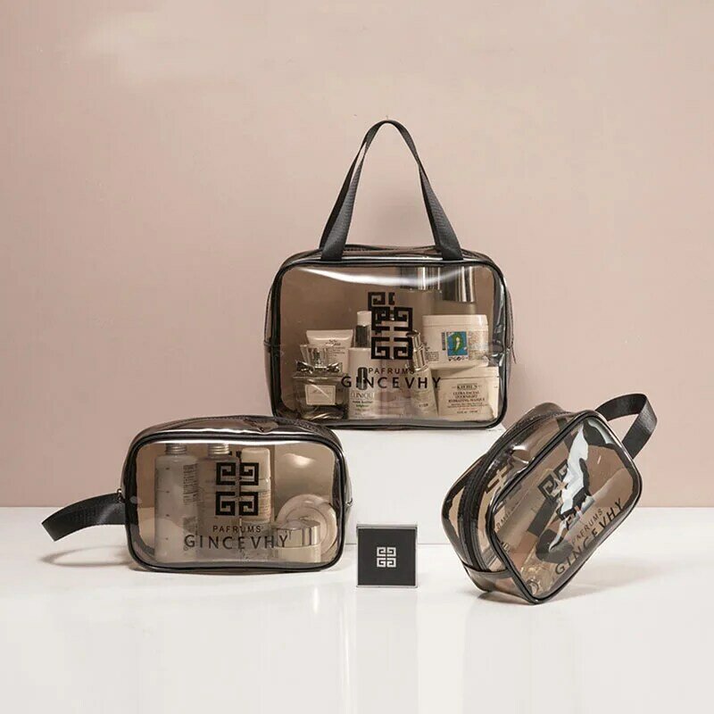 Muchacha Mode Wasserdicht Kultur Tasche Transparent Schönheit Kit Waschen Zipper Make-Up Strand Beutel Klar PVC Kosmetik Tasche