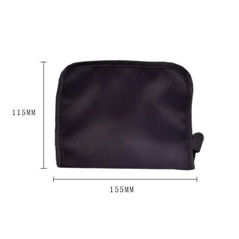 2PCS Oximeter Storage Bag Portable Blood Glucose Meter Pouch Oxford Cloth Medical Device Storage Case (Black)