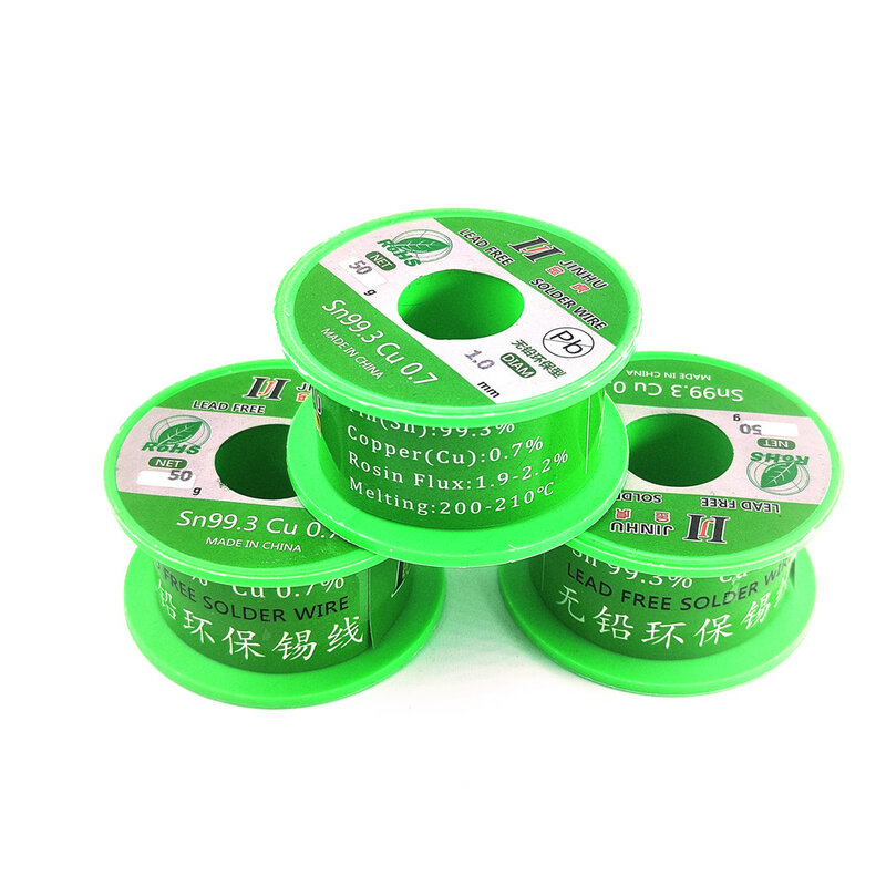 50g Sn99.3/Cu0.7 Lead-free Solder Wire 0.5/0.6/0.8/1.0 mm Unleaded Lead Free Rosin Core For Electrical Solder RoHs