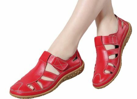 YEELOCA 2020 verano cuero genuino hecho a mano damas zapato a001 sandalias de cuero mujeres pisos Retro XR34