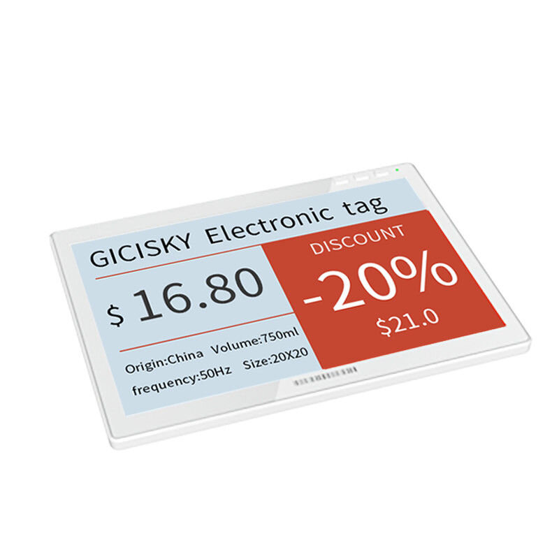 Gicisky-tarjeta electrónica de visualización, etiqueta de precio, Versión Bluetooth, Software operativo por aplicación Android, 2,1 ", 2,9", 4,2 ", 7,5"