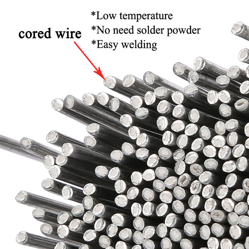 Aluminium Fluks Buang Biji Kawat Las Mudah Meleleh Batang Las untuk Pengelasan Aluminium Tidak Perlu Bubuk
