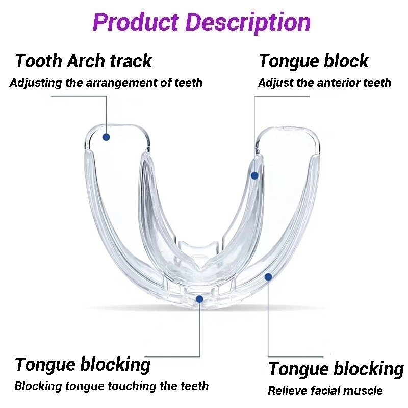 Dental Teeth Trainer for Alignment Braces, Ferramentas de branqueamento dentário para adultos, Aparelho ortodôntico, 3 fases, 3pcs por conjunto
