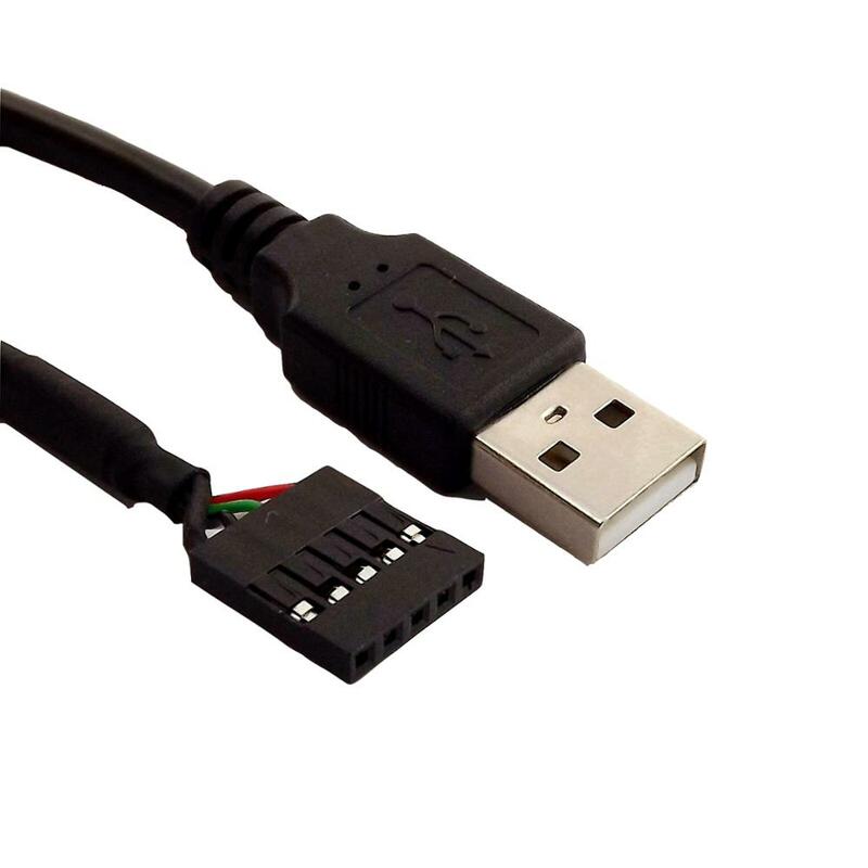 1 PC USB 2.0 untuk DuPont 5 Pin Perempuan Jack Motherboard Judul Konektor Kabel 50 Cm