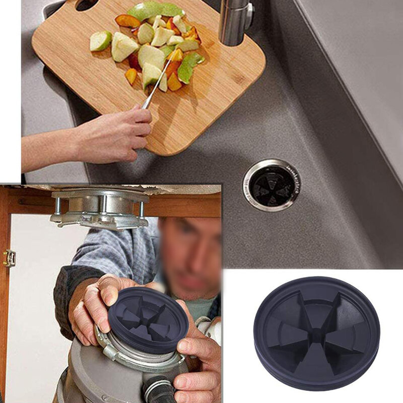 Protetor de respingos de cozinha contra respingos, anel de lixo para insinkerator, borracha preta, resíduos de alimentos, ferramentas de limpeza, 1 peça