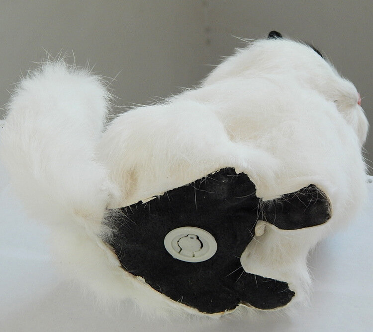 진짜 머리 전자 애완 동물 고양이 인형 시뮬레이션 동물 고양이 장난감 Meowth 어린이 귀여운 애완 동물 플러시 장난감 모델 장식품 Xtmas 선물
