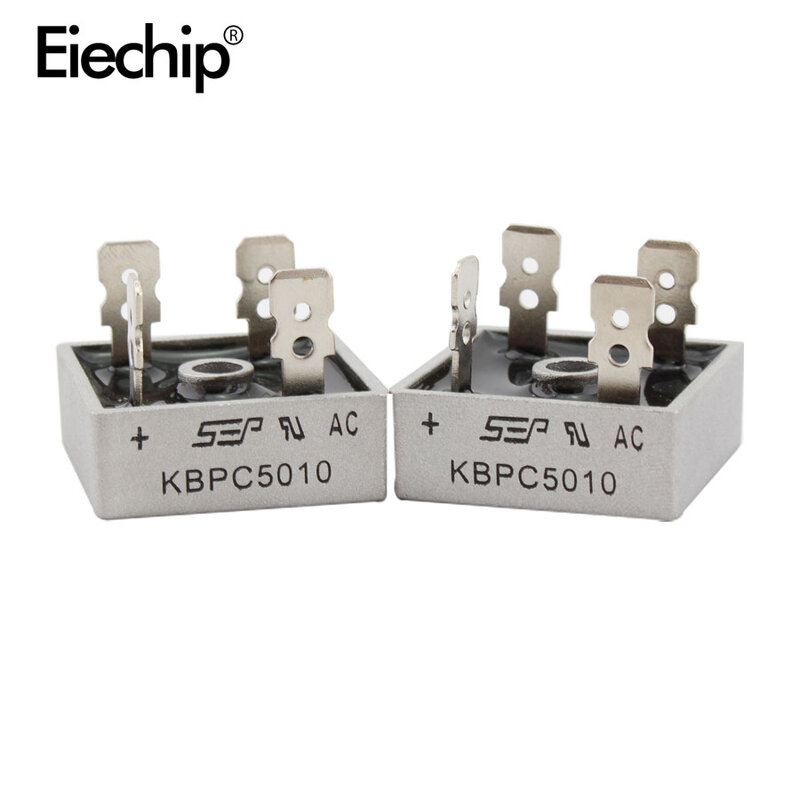 электронные компоненты 2 шт., диодный мост выпрямители KBPC5010, диоды 50 А 1000 В KBPC 5010, componentes electrónicos