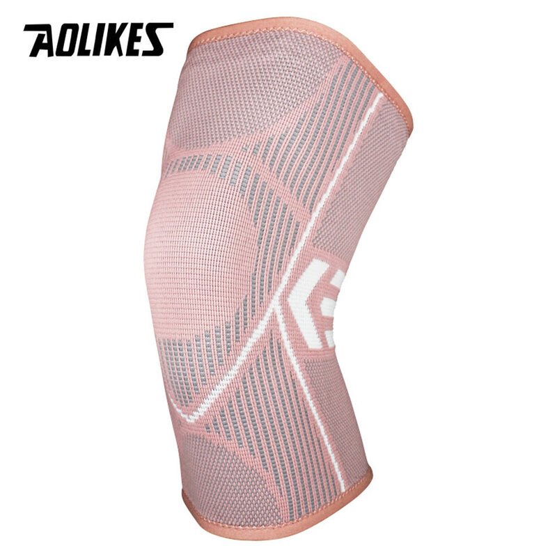 AOLIKES 1 Buah Bantalan Lutut untuk Radang Sendi Nilon Olahraga Kebugaran Kompresi Lengan Pelindung Lutut Pelindung Lari Bersepeda
