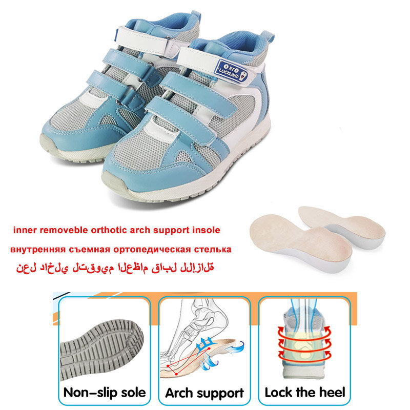 Ortoluckland Baby Girls Shoes Children Boys Sneakers Solid Sporty Orthopedic Tipsietoes Flatfoot Booties For Kids Toddlers
