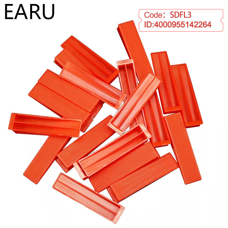 100 sztuk czerwone kliny plastikowa płytka ceramiczna System poziomowania płytki podłogowe ściany Carrelage narzędzia dystansowe lokalizator niwelator poziom hurtownie