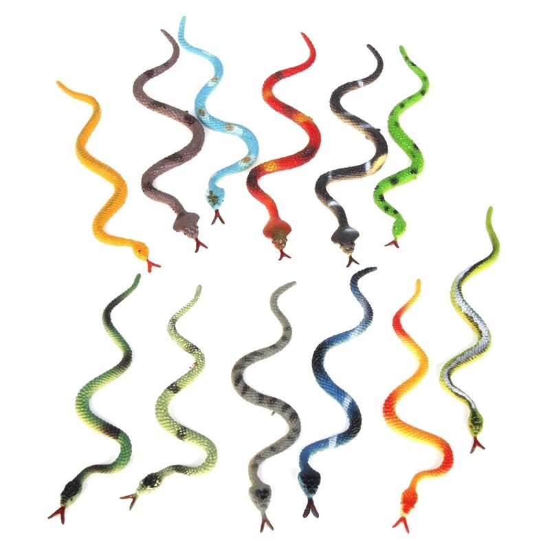 12 шт., пластиковые игрушечные змеи для рептилий