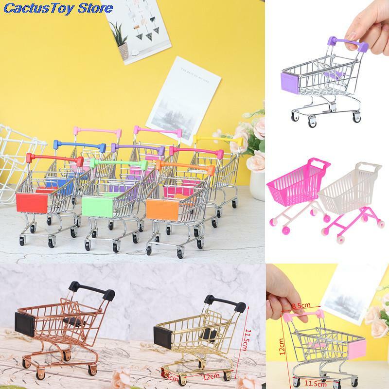 New Mini Shopping Cart Trolley Home Office Sundries Storage Ornaments Children's Toy