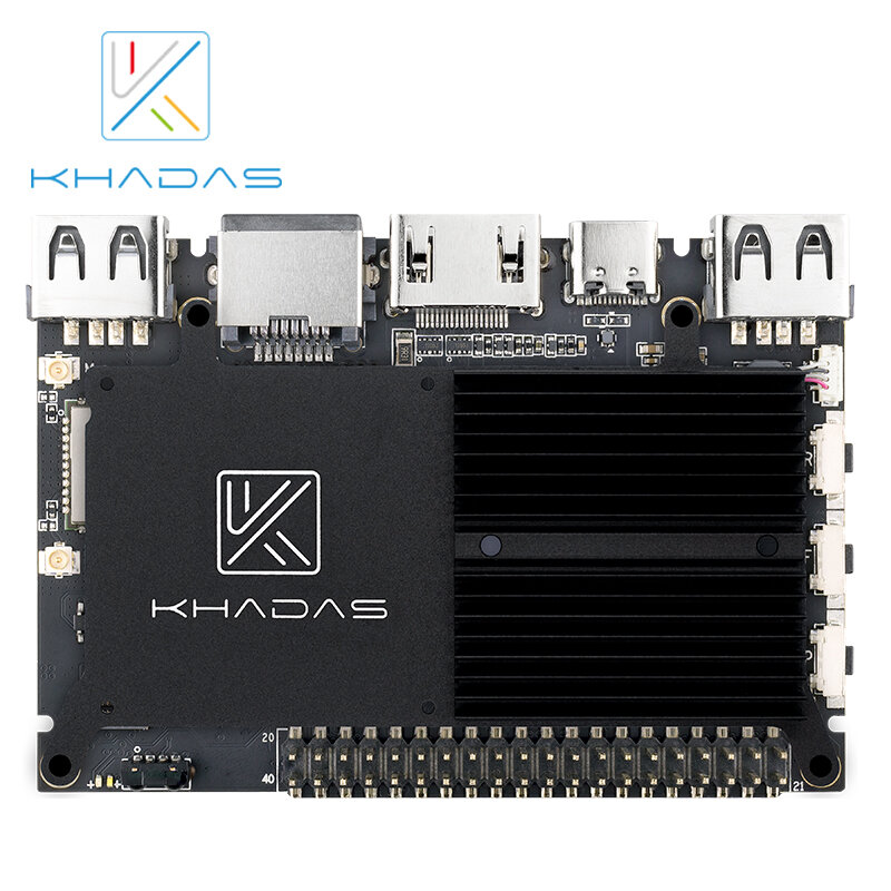 Khadas VIM2 Max Mini PC met Linux Ubuntu Mate 16.04 Ondersteuning, octa Core ARM Development Board DDR4 3GB eMMC 64GB AP6398S