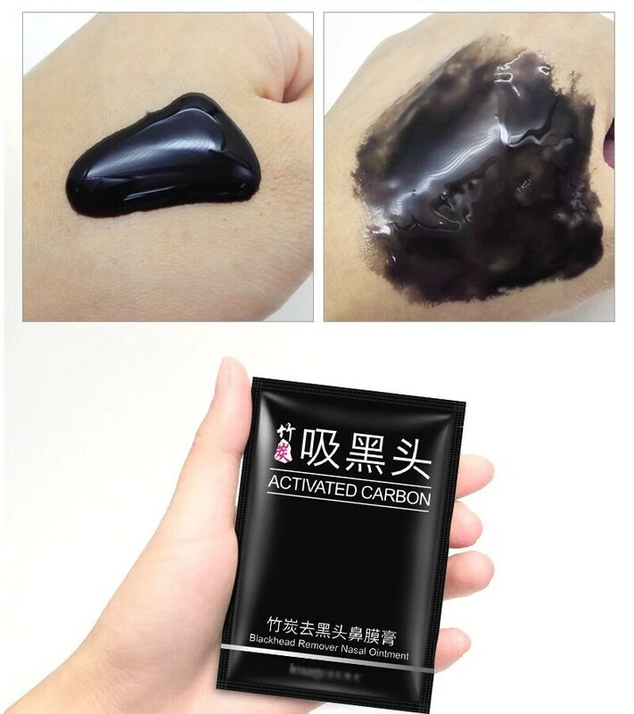 6ml/pc Blackhead Remover Mask Activated Carbon Deep Facial Cleansing for Use on Nose, Forehead and Chin Pores Striper Skin Care