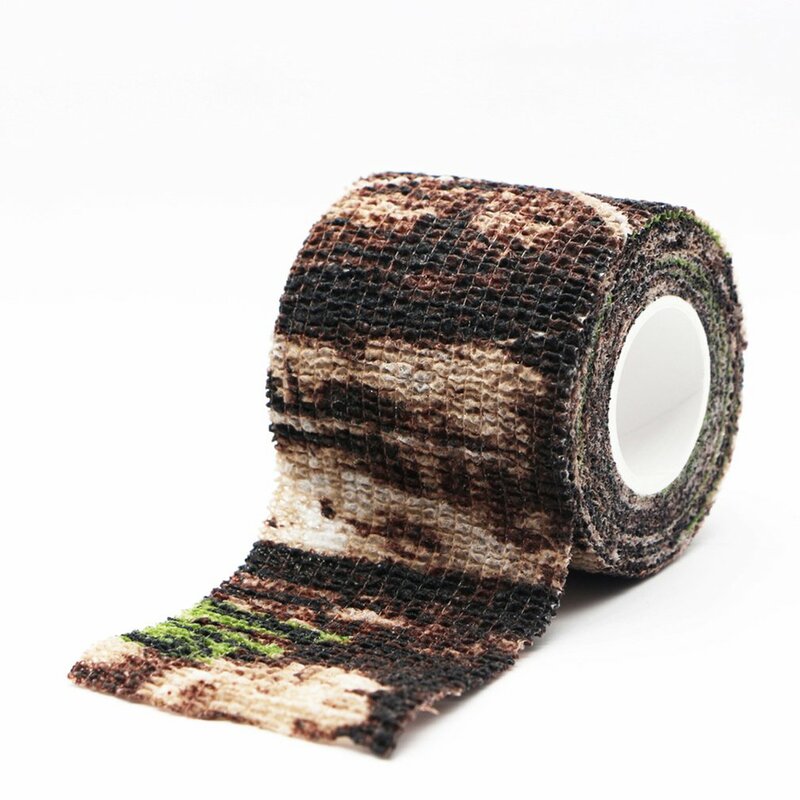 Camo taśma samoprzylepna taśma maskująca włókniny tkaniny na zewnątrz fotografowania taśma kamuflująca karabin folia Stretch pokrywa