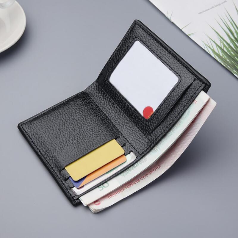 Modne portfele męskie cienkie etui na karty jednokolorowe blokowanie luksusowy wizytownik organizator dla mężczyzn multi-card Business portfel