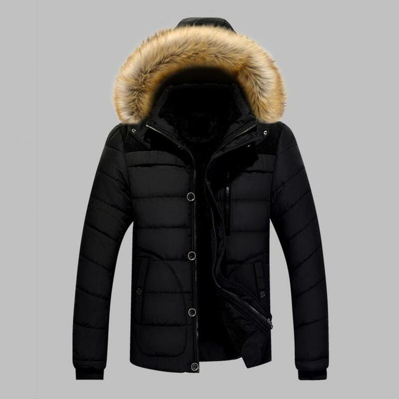 Abrigo de invierno para hombre, chaqueta suave acolchada con gran costura, abrigo de plumón que combina con todo