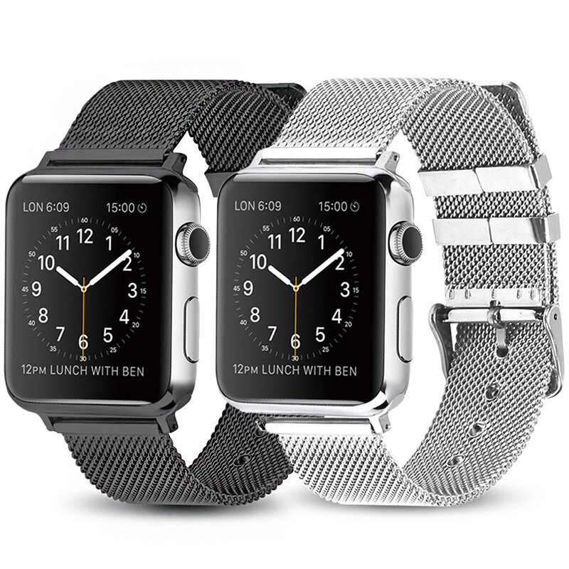 Milanese loop bransoletka ze stali nierdzewnej stalowy pasek do zegarka Apple series 2 3 42mm 38mm bransoletka pasek do zegarka iwatch seria 4 5 40mm 44mm