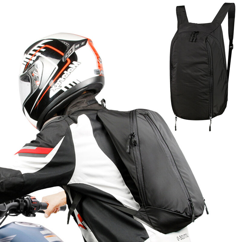 Bolsas de equipaje de viaje para motocicleta, mochila expandible para casco, gran capacidad, impermeable, portátil, bolsa de motocicleta para montar, 20-28L