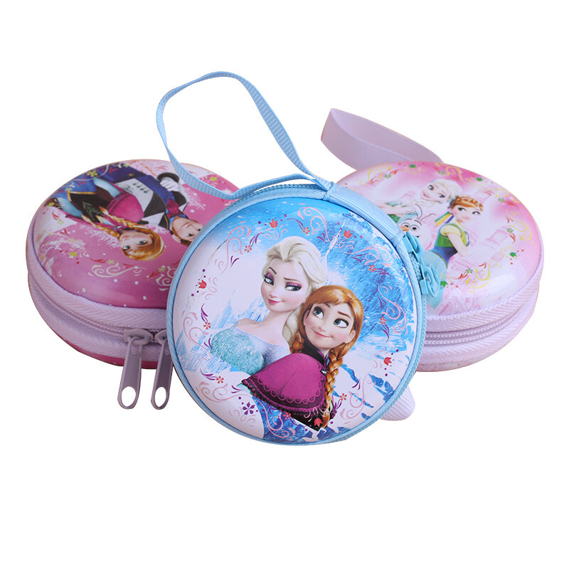 Frozen Princess Cartoon Coin Purse Elsa Anna Princess Girls Key Case Wallet Children Snow Queen Headset Bag Coin Bags Girls Gift