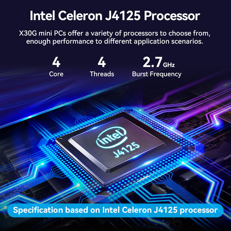 Fanless Mini PC Intel Celeron J4125 J6412 2x Gigabit Ethernet 2x COM RS232 RS485 6x USB Unterstützung WiFi 4G LTE Windows 10 Linux