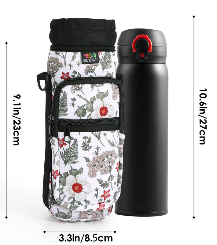Sac de bouteille d'eau réglable à bandoulière, porte-pochette de voyage en plein air Camping randonnée cyclisme pêche chasse bouteille d'eau bouilloire Carr