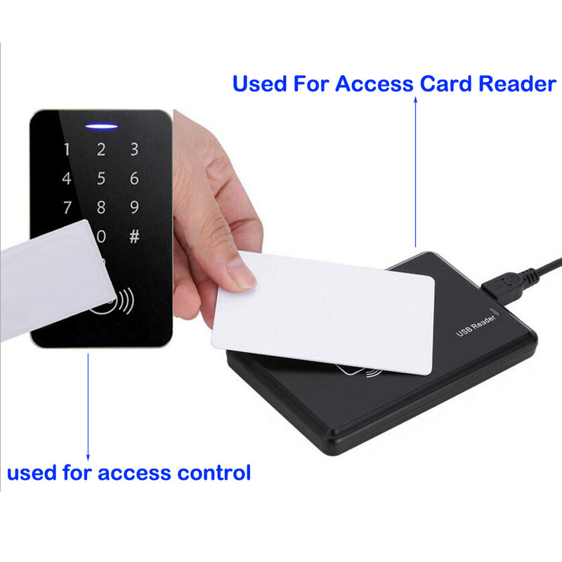 100 unids/lote de tarjetas RFID de 13,56 Mhz, IC, MF S50 Classic 1K M1, proximidad inteligente de 0,8mm para sistema de Control de acceso